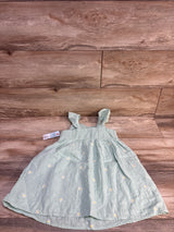 NEW Cat & Jack Floral Woven Dress Mint Green sz 5T