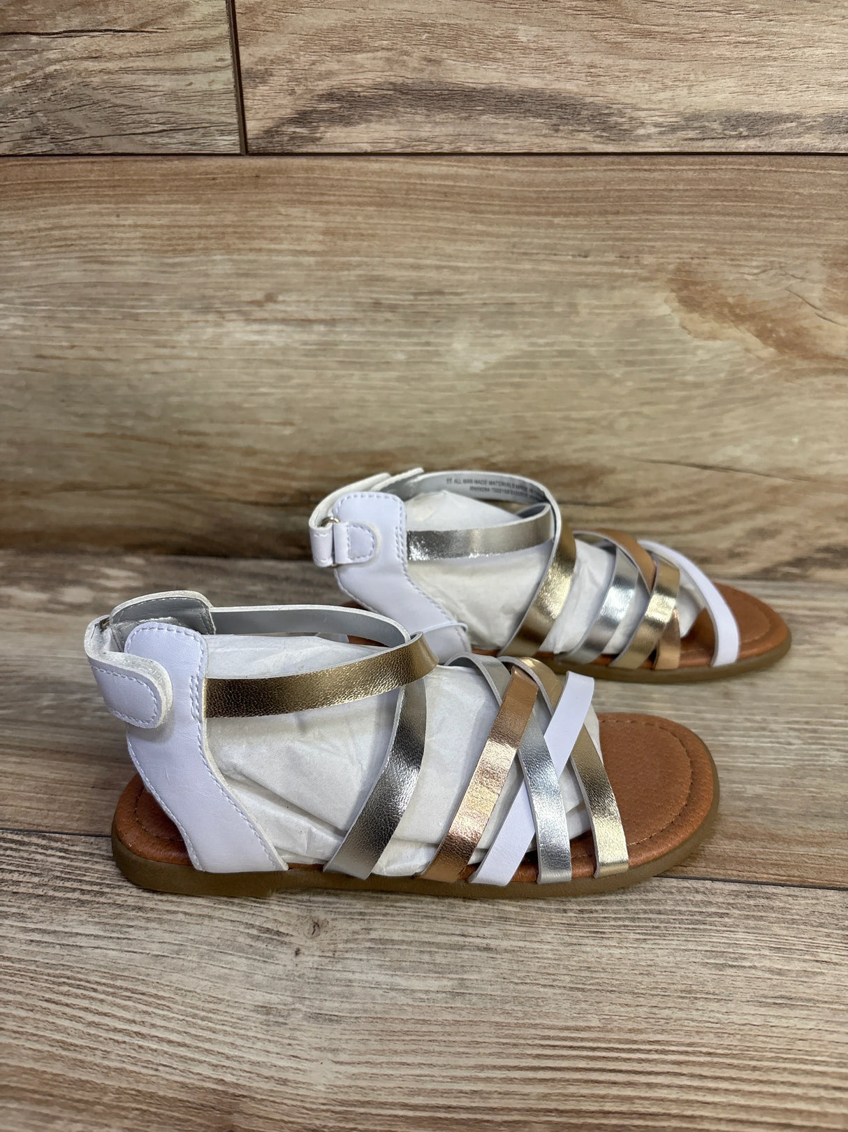 NEW Children's Place Metallic Gladiator Sandals sz 11c