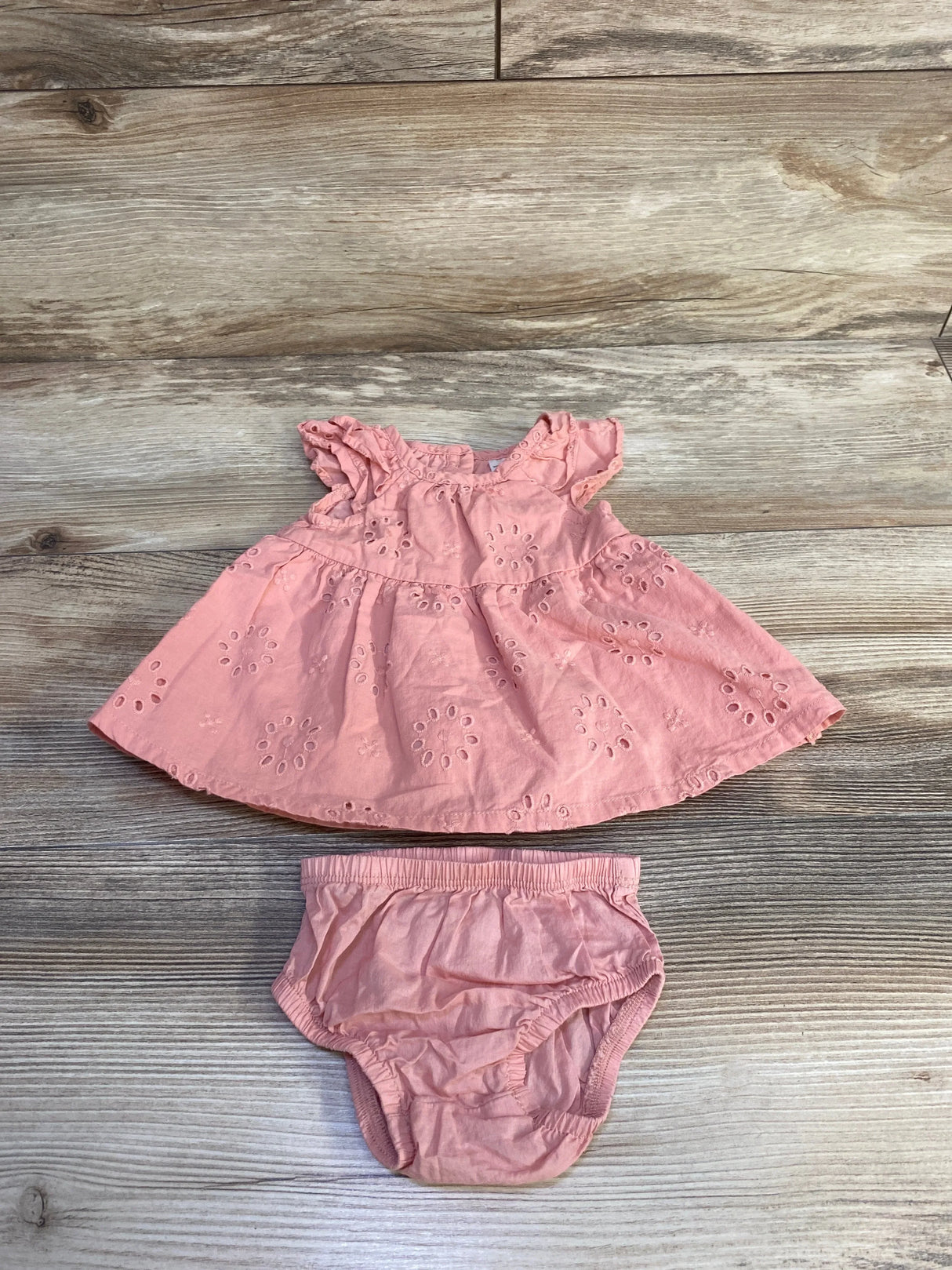 Carter's 2pc Eyelet Dress & Bloomers Set Pink sz Newborn