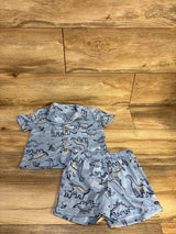 Carter's 2pc Coat Style Pajama Set Blue sz 2T