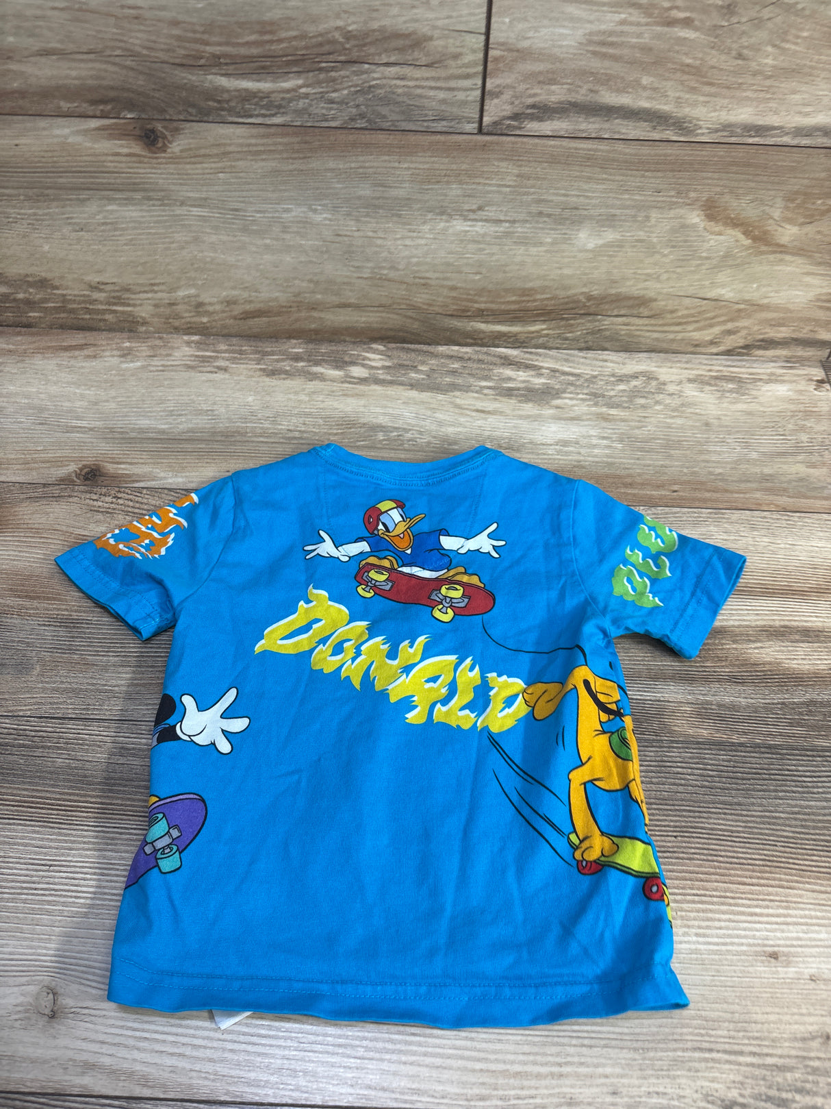 Disney Store Mickey Mouse Clubhouse Skateboarding Shirt Blue sz 4T