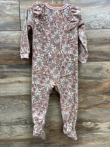 Jessica Simpson Floral Blanket Sleeper Pink sz 24m