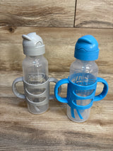 Dr. Brown's Milestones Narrow Sippy Straw Bottles w/ Silicone Handles 2pk 8oz