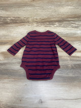 Baby Gap Striped Bodysuit Garnet Red sz 0-3m