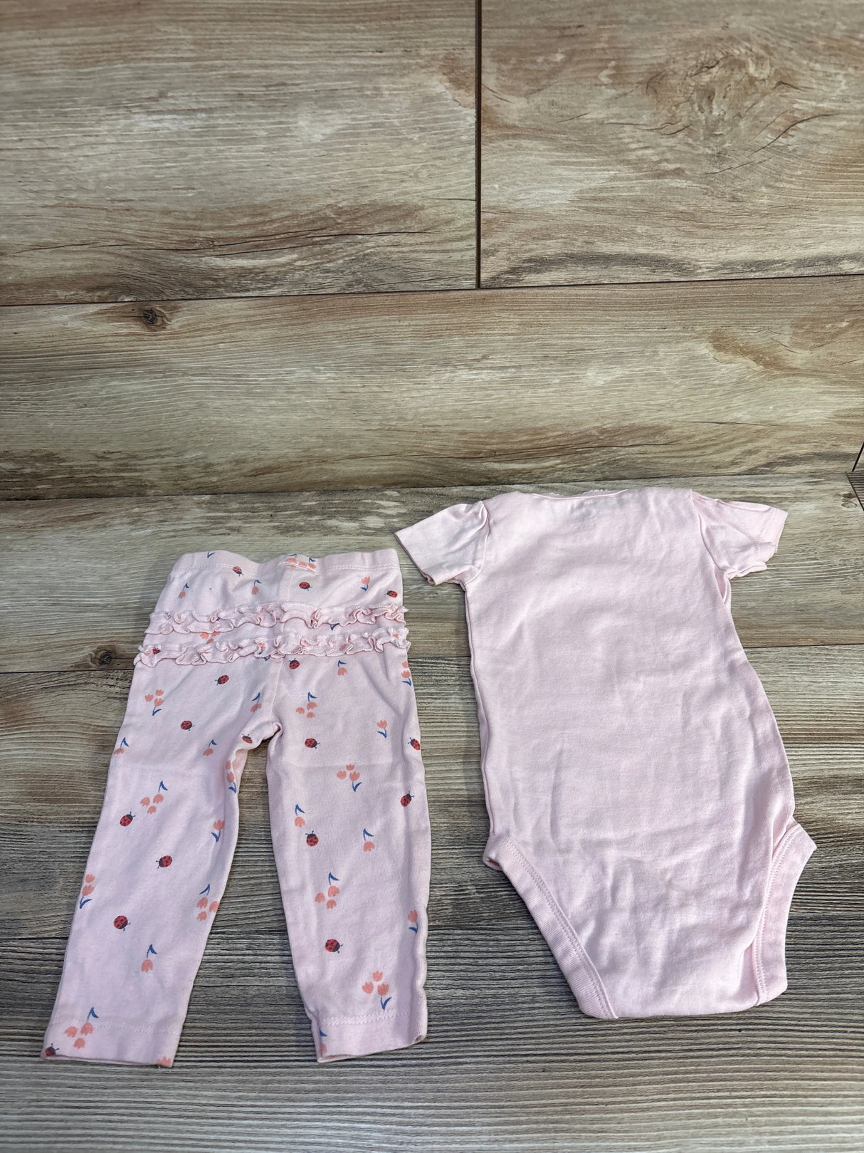 Carter's 2pc Love Bug Bodysuit & Leggings Set Pink sz 9m