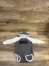 Rabbit Skins The Office Dunder Mifflin Hooded Bodysuit Grey sz 18m