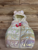 NEW Jeskids Iridescent Hooded Puffer Vest White sz 3T