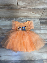 Bluey Tulle Boo Halloween Dress Orange sz 2T