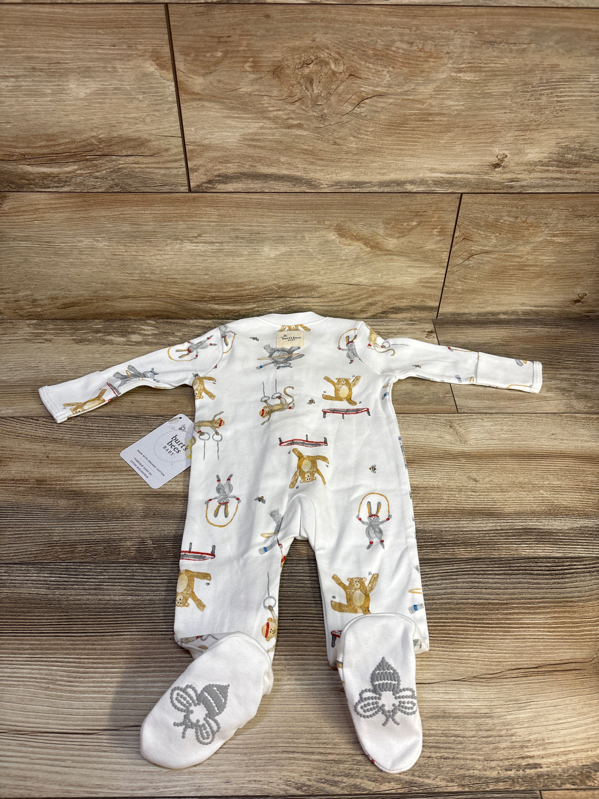NEW Burt's Bees Baby Sleeper White sz 0-3m