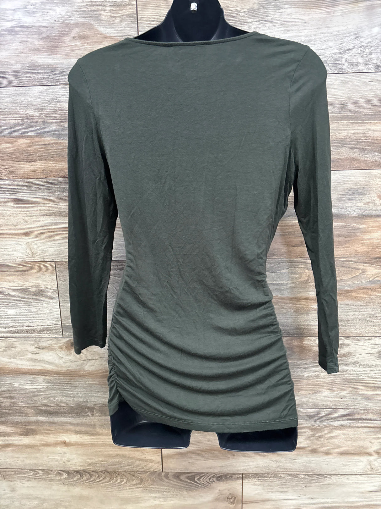 Emma's Expressions Maternity Ruched Shirt Emerald sz Large