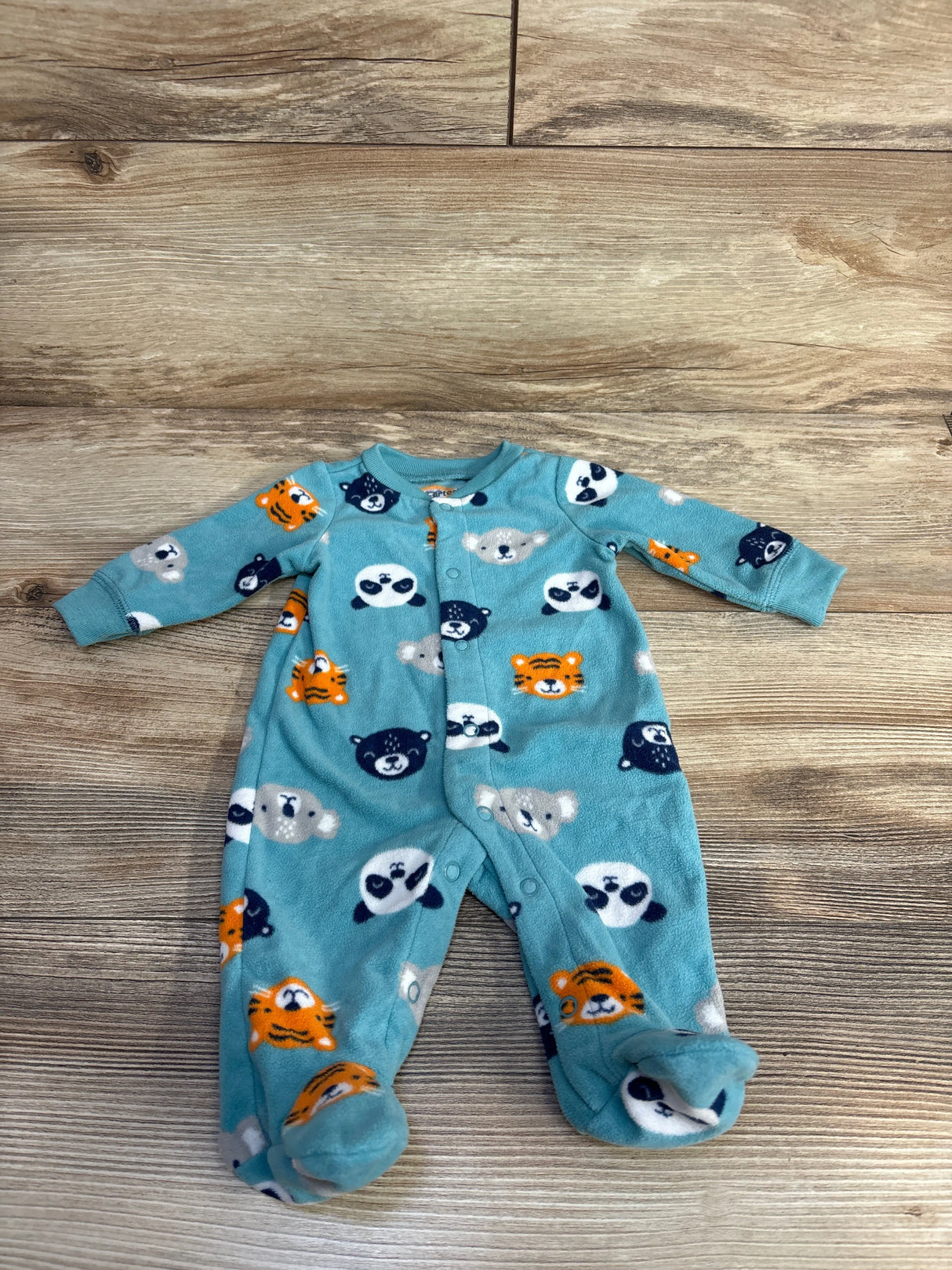 Carter's Animal Print Blanket Sleeper Blue sz Newborn - Me n Mommy To Be