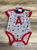NEW MLB 2pc Los Angeles Angels Ruffle Creepers sz 12m - Me n Mommy To Be