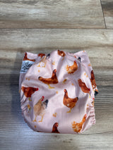 La Petite Ourse All-in-One Reusable Cloth Diaper with Booster Chicken Print