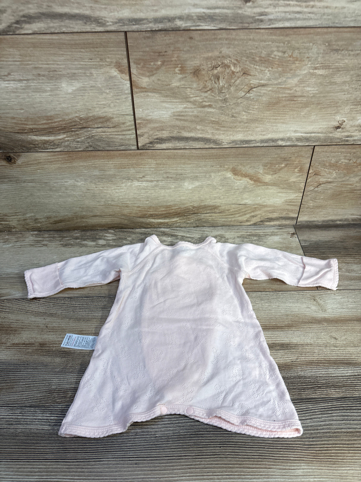 Agabang Pointelle Knit Kimono Romper Pink sz 0-3m