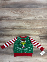 NEW The Grinch Christmas Knit Sweatshirt Red sz 3T
