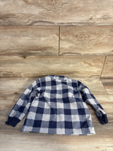 Carter's Henley Pull Over Fleece Buffalo Print Blue sz 3T