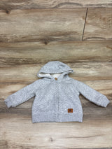 Simple Joys Quilted Sherpa Lined Jacket Grey sz 6-9m