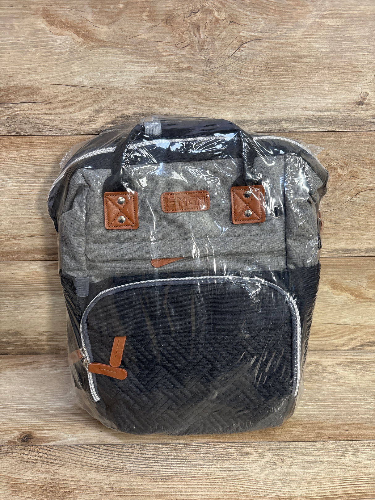 NEW ISMGN Diaper Bag Backpack with Changing Station, Grey