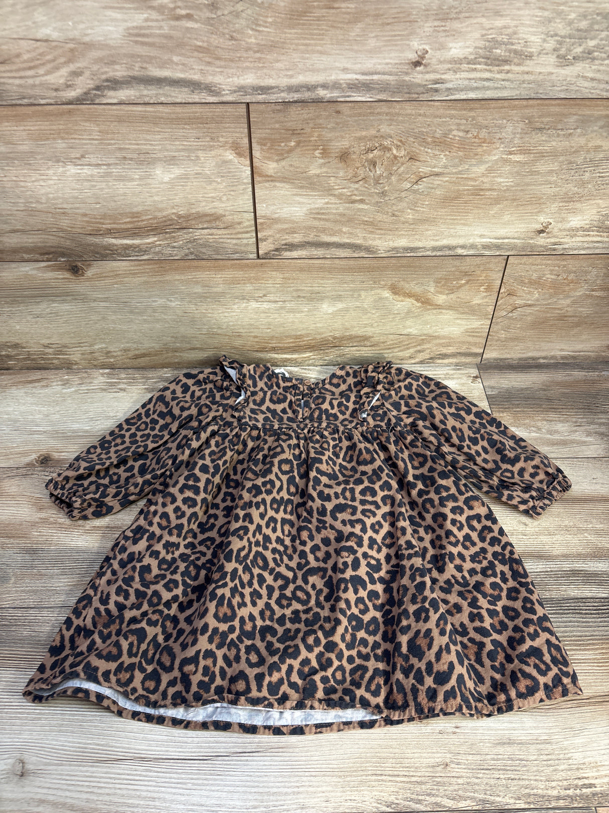 Cotton On Kids Holly Long Sleeve Leopard Dress Brown sz 2T