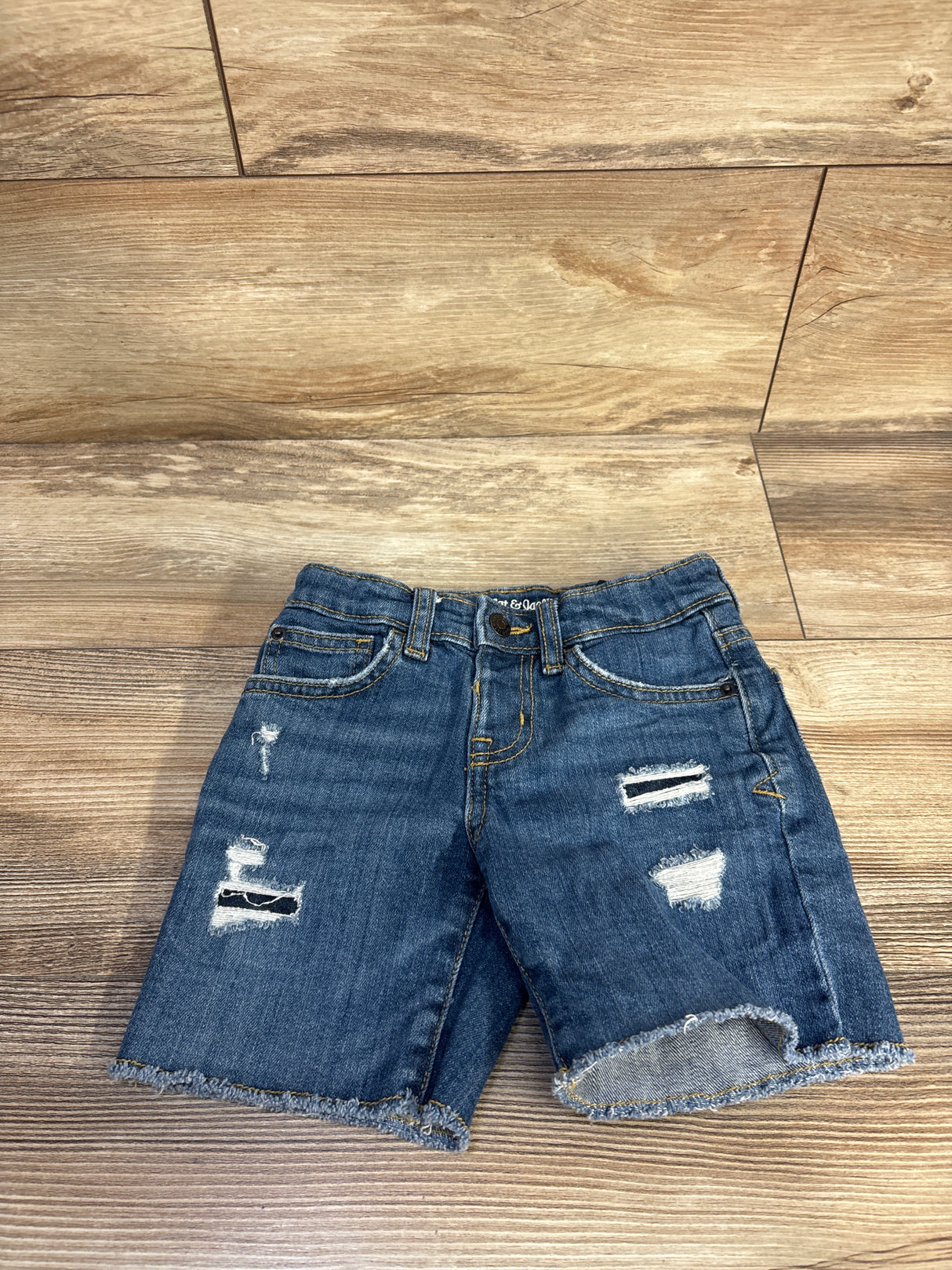 Cat & Jack Distressed Denim Shorts Blue sz 4T