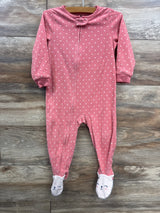 Carter's Polka Dot Sleeper Pink sz 2T