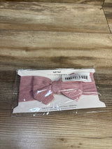 NEW Little Sleepies Ribbed Luxe Bow Headband in Mauve sz 0-36m