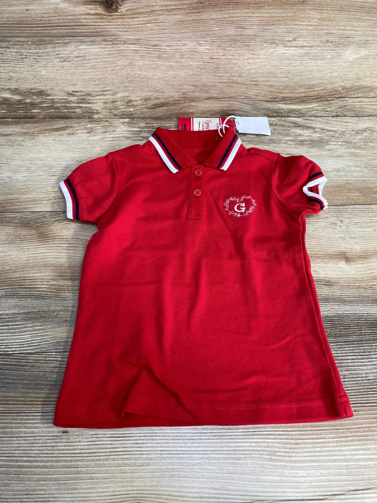 NEW Grizzly Polo Shirt Red sz 2T