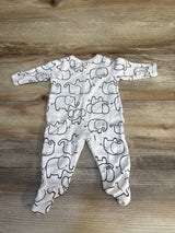 Sterling Baby Elephant Print Sleeper White sz 3m