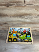 Melissa & Doug Wooden Jigsaw Puzzle Construction Site 12pc