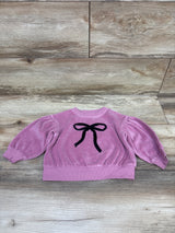 Cat & Jack Terry Cloth Bow Sweatshirt Pink sz 18m