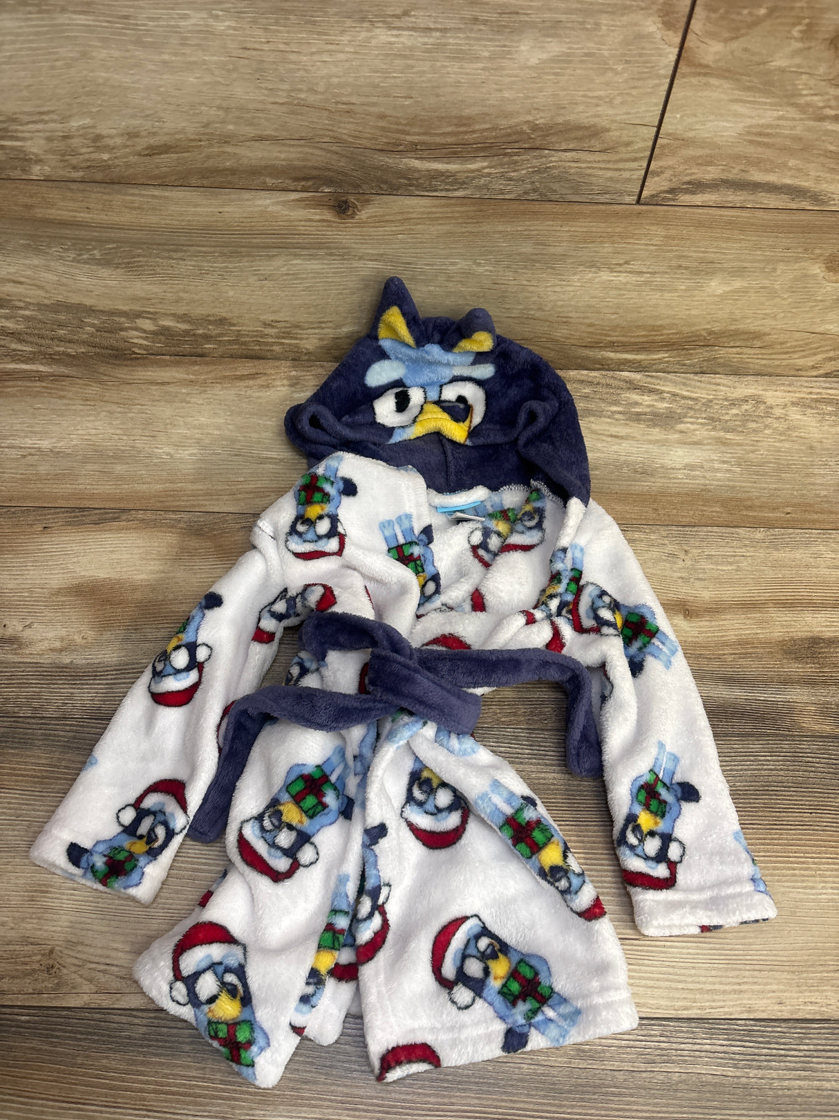Bluey Plush Christmas Robe White sz 2T