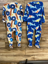 Carter's 2pk Shark & Breakfast Blanket Sleeper sz 3T