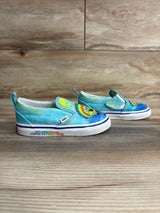 Vans x Spongebob Squarepants Imagination Slip-On Sneakers Blue sz 8.5c