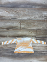 Old Navy Long Sleeve Striped Pumpkin Shirt White sz 2T