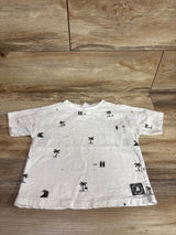 Zara Beach Print Shirt White sz 3-4T