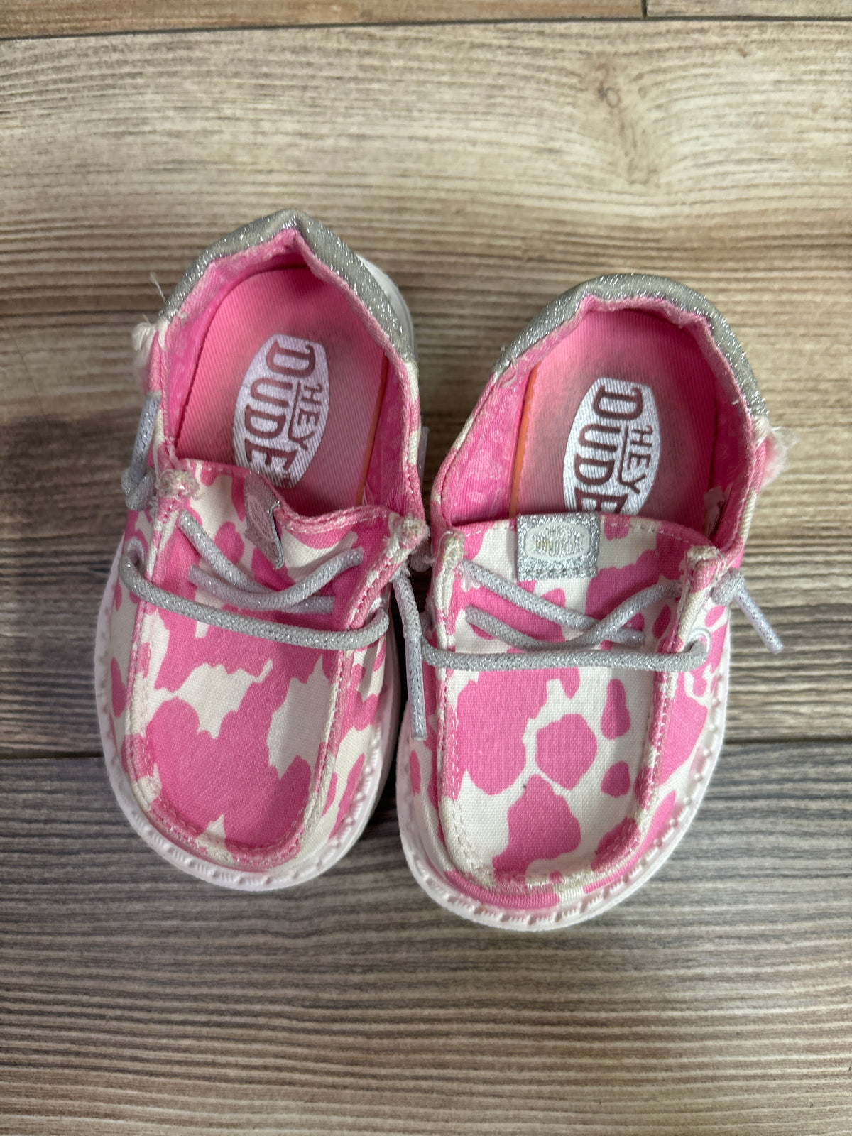 Hey Dude Wendy Funk Cowgirl Bling Slip On Pink Sneakers sz 5.5c