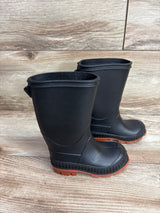 Wonder Nation Chore Rain Boots Black sz 5-6c