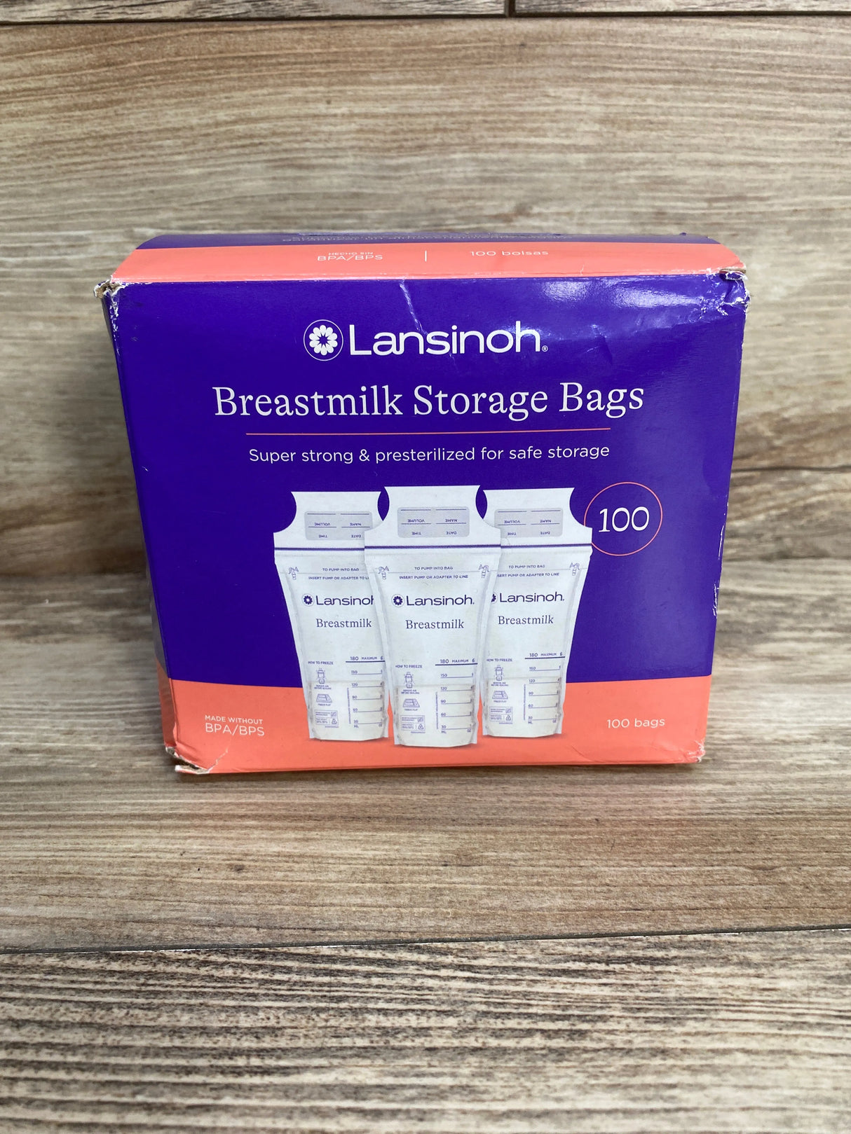 NEW Lansinoh 100ct Breastmilk Storage Bags, 6oz