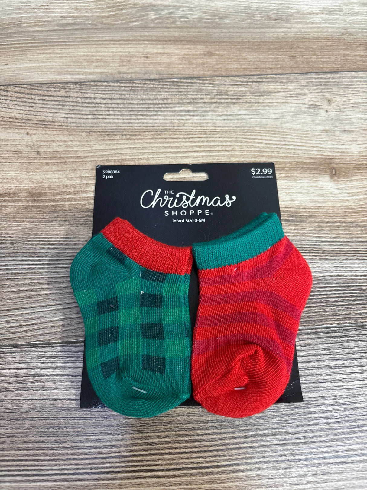NEW The Christmas Shoppe 2pk Socks sz 0-6m