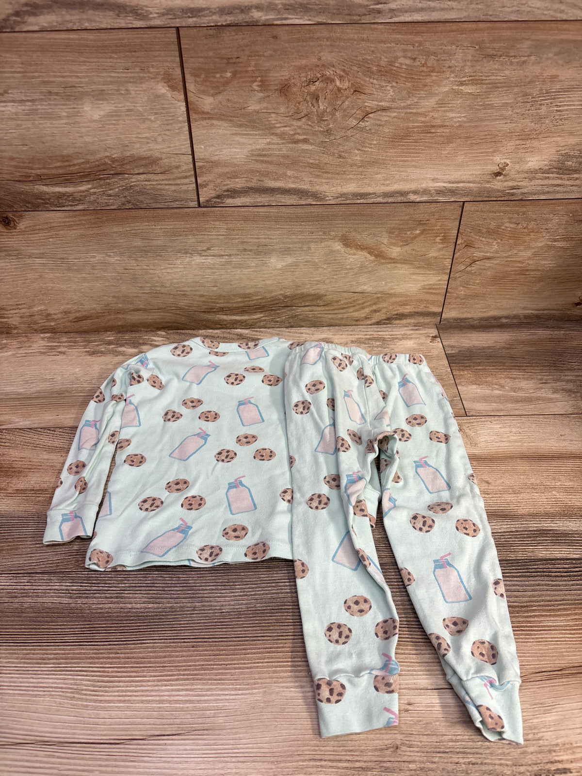 Monica + Andy 2pc Cookies & Milk Pajama Set Mint sz 3T