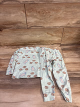 Monica + Andy 2pc Cookies & Milk Pajama Set Mint sz 3T