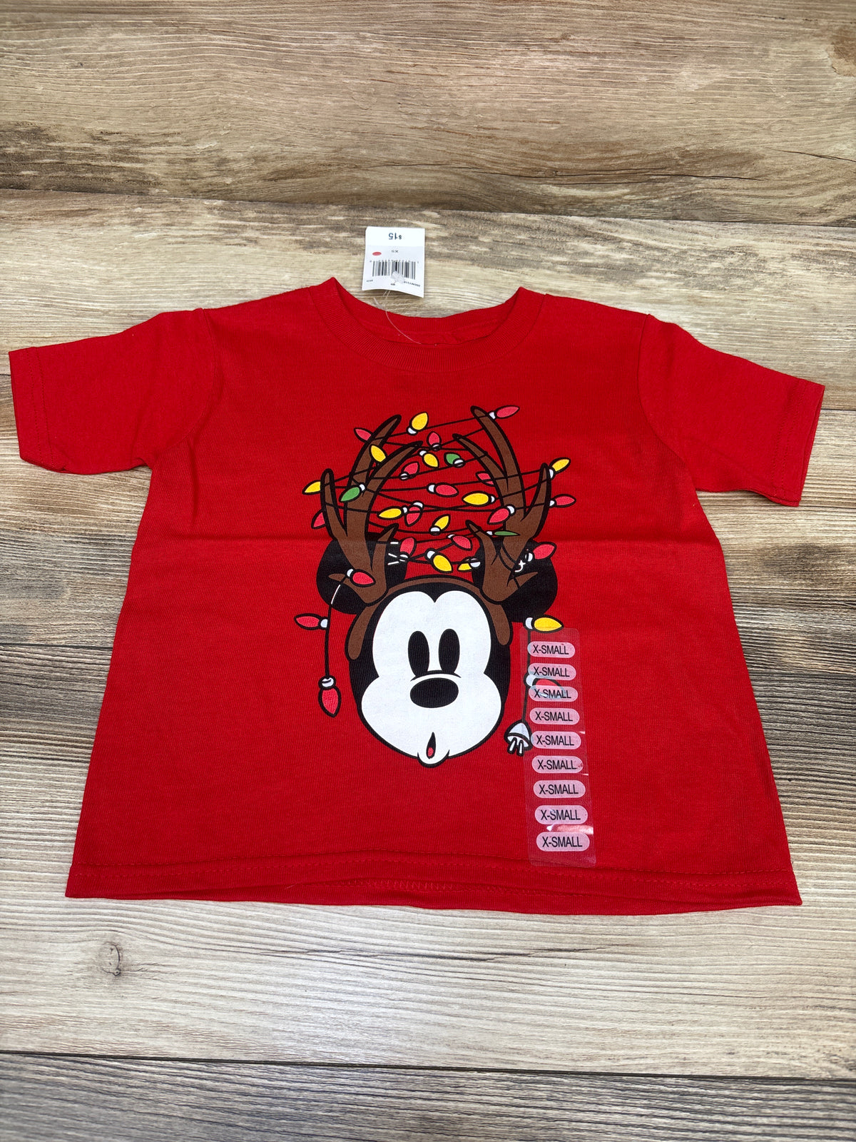 NEW Disney Mickey Mouse Reindeer Shirt Red sz 4/5T