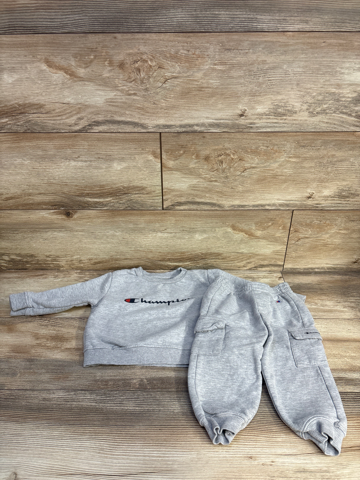 Champion 2pc Pullover Sweatshirt & Joggers Set Grey sz 18m
