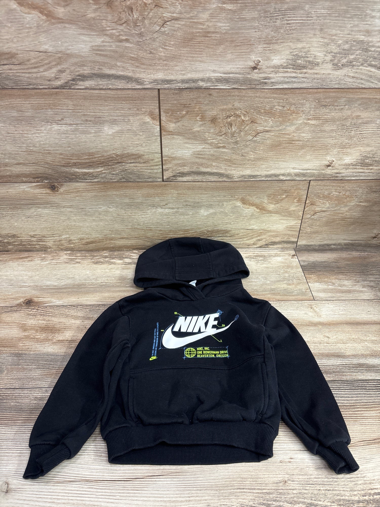 Nike Pullover Hooded Sweatshirt Black sz 3T