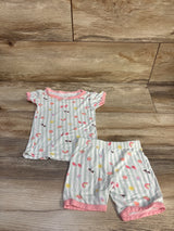 Milkberry 2pc Bamboo Striped Pajama Set Mint sz 18m