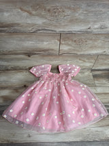Janie & Jack Embroidered Daisy Tulle Dress Light Pink sz 4T
