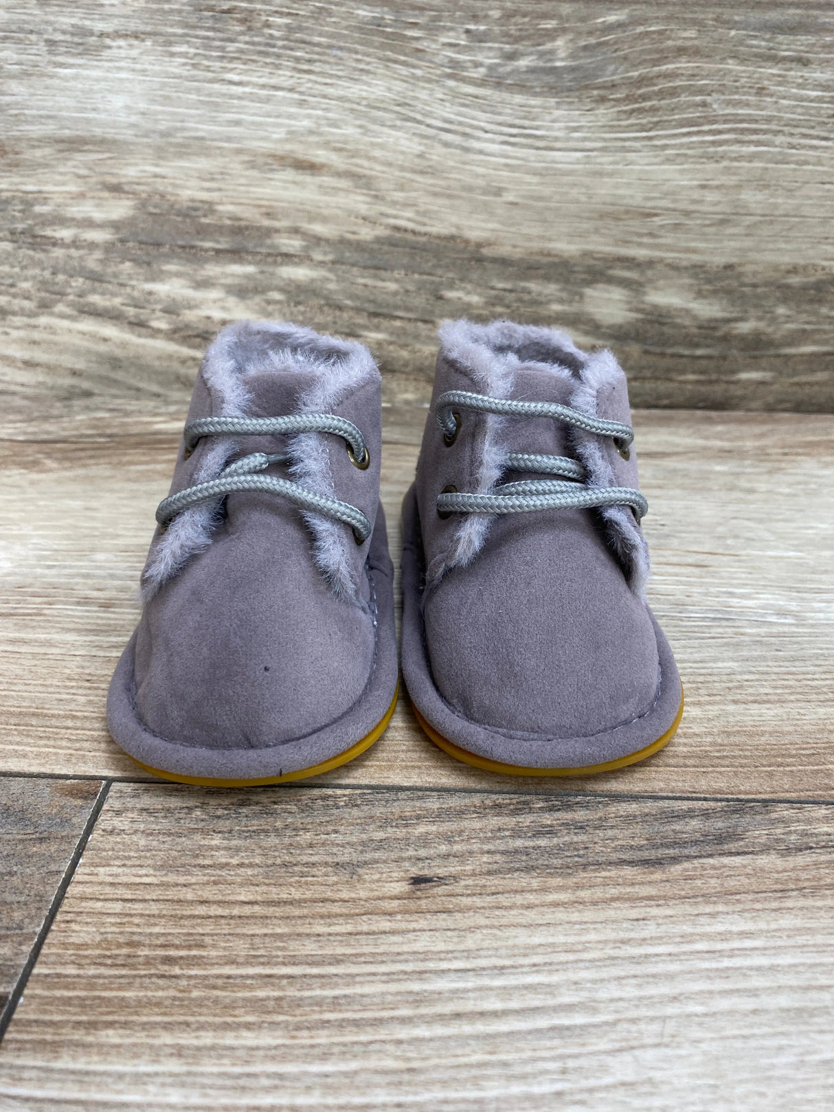 NEW First Walker Newborn Crib Shoes Grey Sz 3c