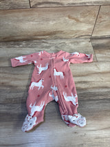 Child Of Mine Unicorn Blanket Sleeper Pink sz Preemie