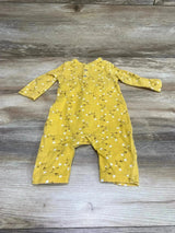 7 For all Mankind Floral Smocked Coverall Yellow sz 0-3m - Me n Mommy To Be