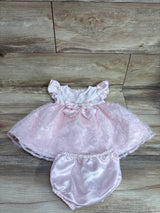 Rare Editions 2pc Tulle Dress & Bloomers Set Pink sz 6-9m